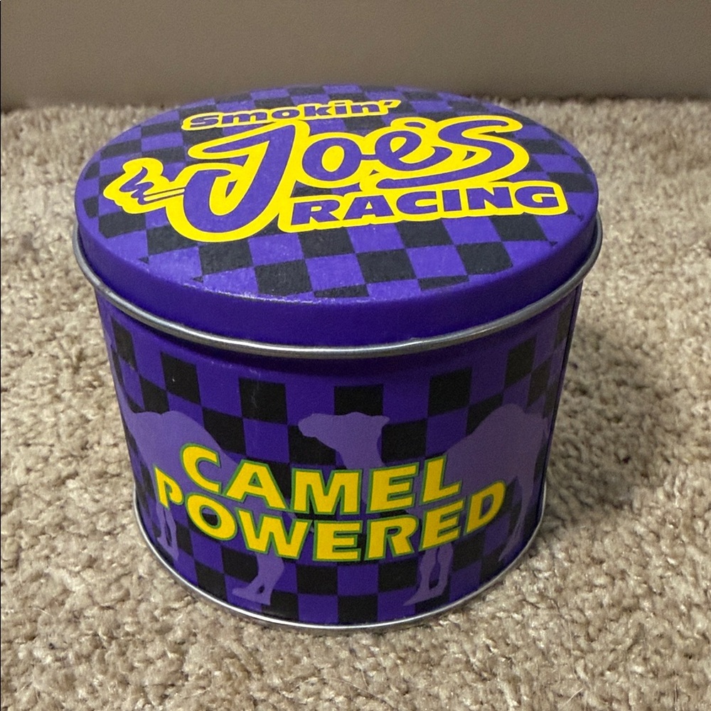 Smokin' Joe's Racing Camel Powered Tin - Purple & Yellow
